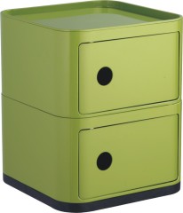 Chinese manufacturers Green Plastic Storage Box Square 2 layers units Boxes Bedroom futniture