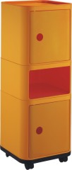 Modern Yellow Wheeled Easy Clean Storage Box 3 Layers Units Sqaure Plastic Box For Storage Suppliers In China