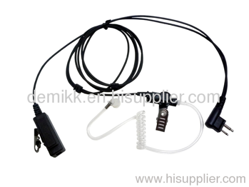 Two Way Radio Transparent Acoustic Tube Headset with Large Lapel PTT