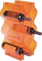 Modern Crystal Acrylic orange wine Racks 9 bottles home wine storage rack