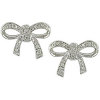 Diamond Earrings, 10k White Gold Diamond Accent Bow Earrings