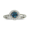 14k white gold blue topaz and diamond ring,diamond ring,gemstone ring,fine jewelry