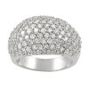 sterling silver pave dome Cubic Zironia ring,925 silver jewelry,fashion jewellery