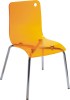 Modern Plastic yellow Acrylic Baby Chair ergonomic children s side chairs seating