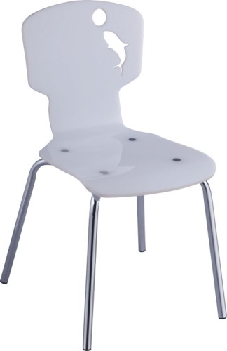 Lovely White Plastic Kid's Chair ergonomic children side chair dining room furniture chiars