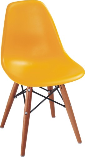 Modern Plastic seat Wood Base Baby Seet dining room children side chairs seat
