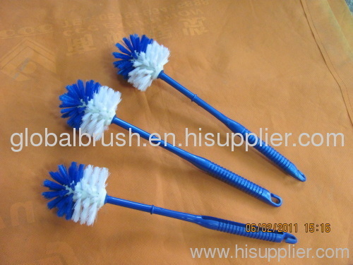 HQ2105 bathroom blue shinny PP hand eco-friendly toilet brush,cleaning brush in round shape