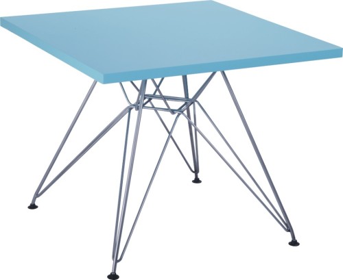 Fashion Blue wood table chromed base Kid's Desk children furniture tables