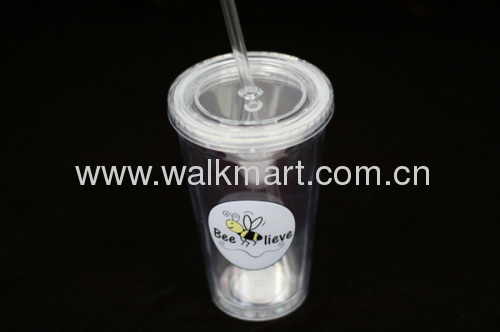 Plastic water bottle with screw cap