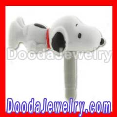 Snoopy's adorable earphone jack accessory for smart phone