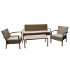 One Ratten Table Wicker Sofa Set