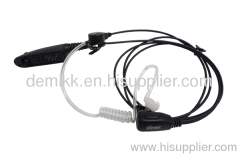 Two Way Radio Transparent Acoustic Tube Headset with Small Lapel PTT