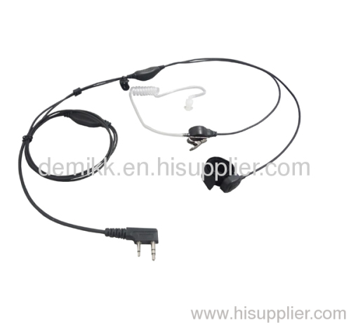 Two Way Radio Transparent Acoustic Tube Headset with Special Finger PTT