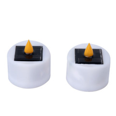 Solar artificial wax candle light