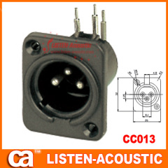 3-pin XLR male chassis sockets