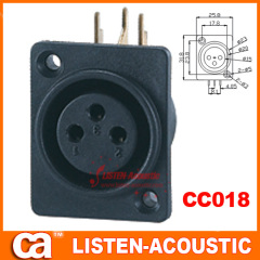 3-pin XLR female chassis sockets