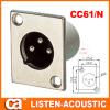 3-pin XLR male chassis sockets