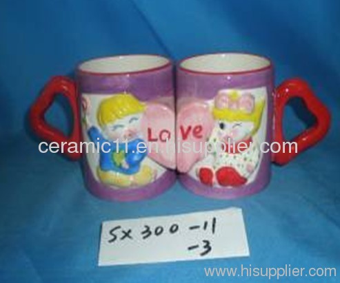 heart stoneware mug