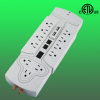 3000J, 12 outlet Ethernet phone fax coaxial usb surge suppressor, 125V
