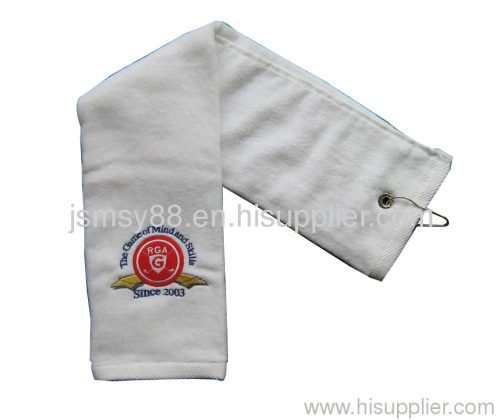 Cotton velour embroidered golf towels
