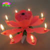 Lotus flower musical birthday candle