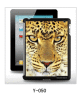 tiger picture 3d iPad case,pc case with rubber coated,multiple colors avaialbe