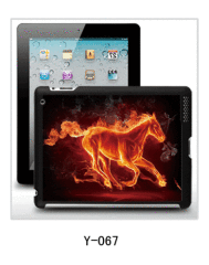 horse picture 3d iPad case,pc case rubber coated,multiple colors available