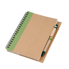 Notebook with recycled ballpen ideal for office