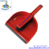 HQ0333 China factory sale PP plastic brush and dustpan,dustpan with brush set,in bright red color