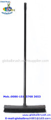 HQ0019 large outdoor brush,durable plastic garden broom,upright floor brush with firm long metal handle