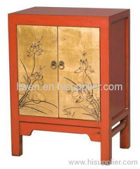 antique painted bedside cabinet