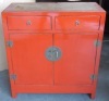 Antique furniture red cabinet