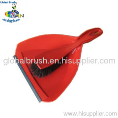 HQ0999 large heavy-duty plastic dustpan set,cleaning dust pan and brush,in bright red color