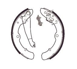 Rear Brake Shoe Set for AUDI,VOLKSWAGEN OEM OEM 431698525X,431609525,431609526