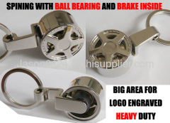 KM9001 spining ball bearing wheel hub keychain with disc brake insert