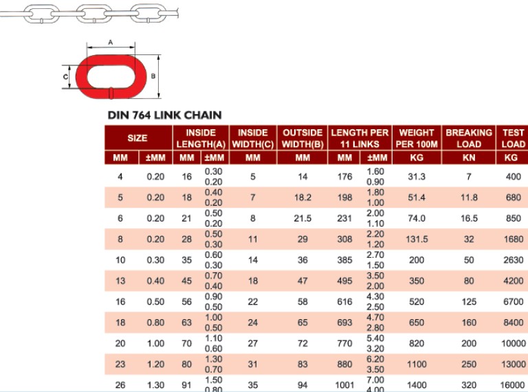 DIN 764 Link Chain from China manufacturer - Qingdao Yongxiang Anchor ...