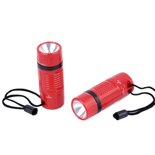 Telescopic LED plastic flashlight