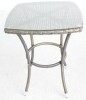 garden wicker dining room set chair with tea table
