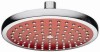 Satin Nickel Red Color Rainfall Over Head Shower