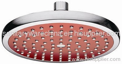 Satin Nickel Red Color Rainfall Over Head Shower