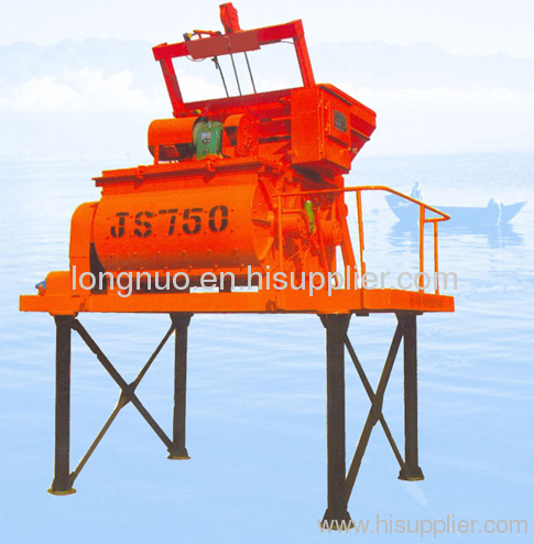 dual horixontal concrete mixer JS750 Concrete mixer