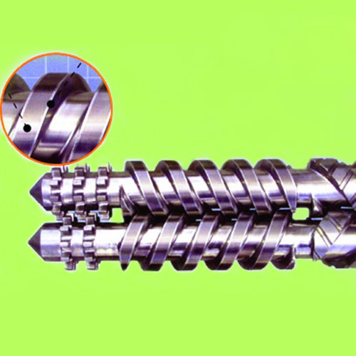 Bimetallic parallel twin screw