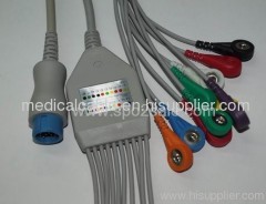 Mindray T5T8 10-lead EKG trunk cable and leadwires