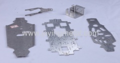Sheet metal stamping of base plate for motor toy car