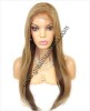 Fashion Mix Color Long Straight Full Lace Wig