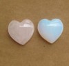 polished gemstone puff hearts