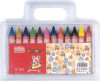12pcs wax crayon with plastic box