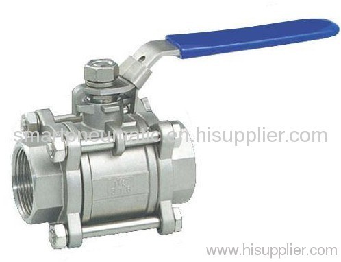 3PC stainless steel ball valve