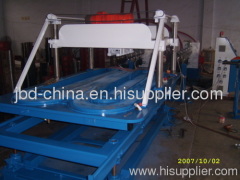 Double wall corrugated pipe extrusion line