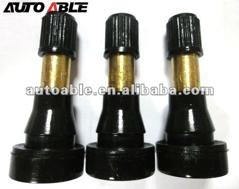 Natural rubber tire valves